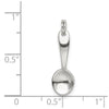 Curata 925 Sterling Silver 18" 24x7mm Polished Spoon Charm Pendant Necklace