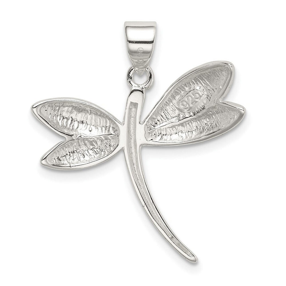 Curata 925 Sterling Silver 18" 25mm Polished Dragonfly Pendant Necklace