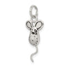 Curata 925 Sterling Silver 18" 25x11mm Mouse Charm Pendant Necklace