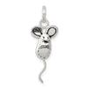 Curata 925 Sterling Silver 18" 25x11mm Mouse Charm Pendant Necklace