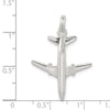 Curata 925 Sterling Silver 18" 25x22mm Airplane Charm Pendant Necklace