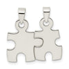 Curata 925 Sterling Silver 18" 26x12mm Puzzle Pieces Pendant Necklace