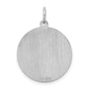 Curata 925 Sterling Silver 18" 26x19mm Laser Etched Schnauzer Disc Charm Pendant Necklace