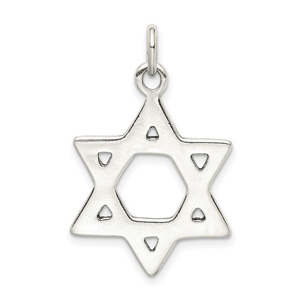 Curata 925 Sterling Silver 18" 28x20mm Judaica Star of David Charm Pendant Necklace