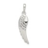 Curata 925 Sterling Silver 18" 30.88x8.67mm Angel Wing Pendant Necklace