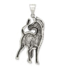 Curata 925 Sterling Silver 18" 35x18mm Open back Zebra Pendant Necklace