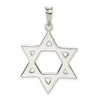 Curata 925 Sterling Silver 18" 46x29mm Extral Large Mens Star of David Pendant Necklace