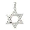 Curata 925 Sterling Silver 18" 46x29mm Extral Large Mens Star of David Pendant Necklace