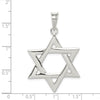 Curata 925 Sterling Silver 18" 46x29mm Extral Large Mens Star of David Pendant Necklace