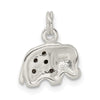 Curata 925 Sterling Silver 18" 8.69x12.49mm Crystal Elephant Pendant Necklace