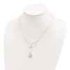 Curata 925 Sterling Silver 18" Double strand Nautical Starfish And Sand Dollar Necklace