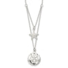 Curata 925 Sterling Silver 18" Double strand Nautical Starfish And Sand Dollar Necklace