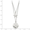 Curata 925 Sterling Silver 18" Double strand Nautical Starfish And Sand Dollar Necklace