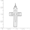 Curata 925 Sterling Silver 18" Mens 39x22mm Cut-out Nail Cross Pendant Necklace