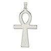 Curata 925 Sterling Silver 18" Mens Large Ankh Cross Pendant Necklace