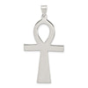 Curata 925 Sterling Silver 18" Mens Large Ankh Cross Pendant Necklace