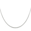 Curata 925 Sterling Silver 1mm Mirror Box Chain Necklace Options: 16 18 20 24 30