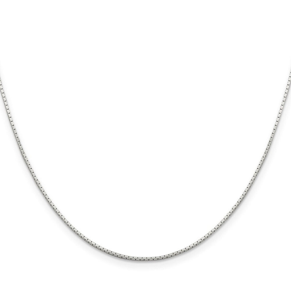 Curata 925 Sterling Silver 1mm Mirror Box Chain Necklace Options: 16 18 20 24 30