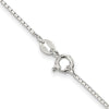 Curata 925 Sterling Silver 1mm Mirror Box Chain Necklace Options: 16 18 20 24 30