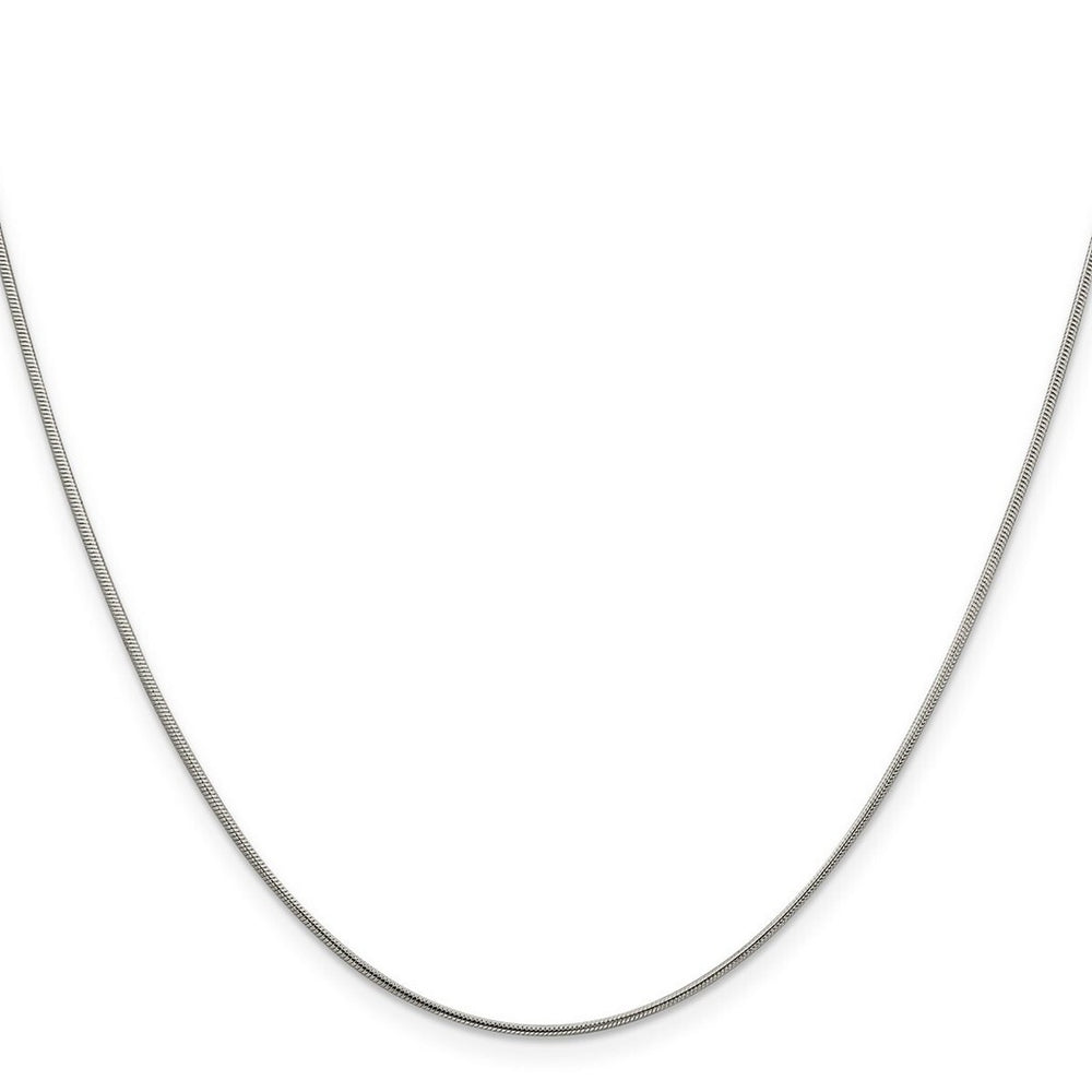 Curata 925 Sterling Silver 1mm Round Snake Chain Necklace Options: 16 18 20 24 30