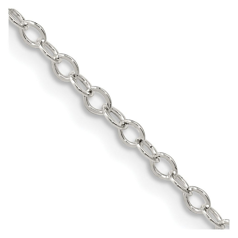 Curata 925 Sterling Silver 2.5mm Flat Open Oval Cable Chain NecklaceOptions: 16 18 20 24