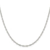 Curata 925 Sterling Silver 2.5mm Flat Open Oval Cable Chain NecklaceOptions: 16 18 20 24