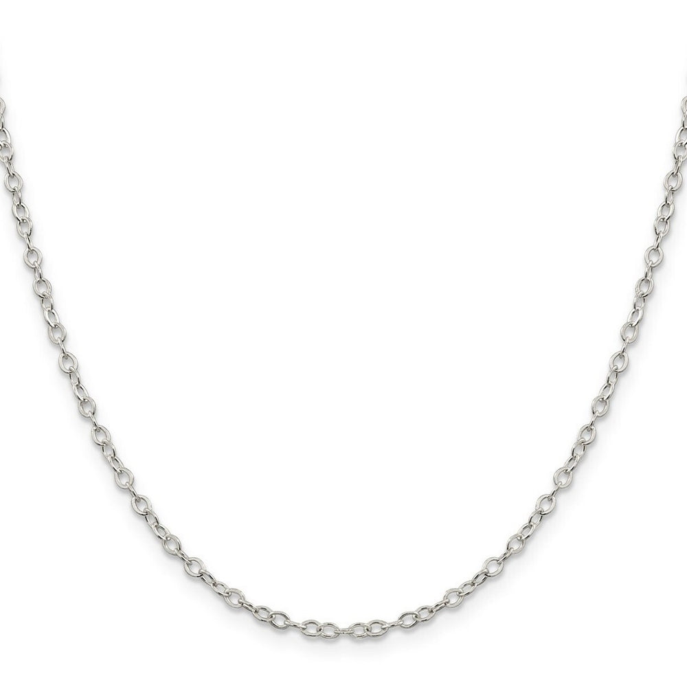 Curata 925 Sterling Silver 2.5mm Flat Open Oval Cable Chain NecklaceOptions: 16 18 20 24