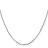 Curata 925 Sterling Silver 2mm 8 Side Diamond-Cut Cable Chain Necklace Options: 16 18 20 24 30