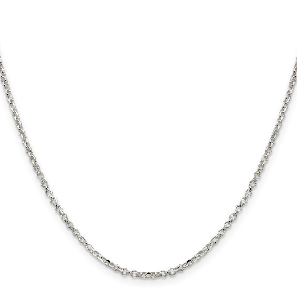 Curata 925 Sterling Silver 2mm 8 Side Diamond-Cut Cable Chain Necklace Options: 16 18 20 24 30