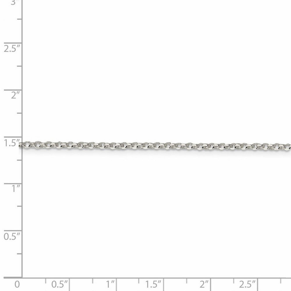 Curata 925 Sterling Silver 2mm 8 Side Diamond-Cut Cable Chain Necklace Options: 16 18 20 24 30