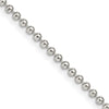 Curata 925 Sterling Silver 2mm Beaded Necklace Options: 16 18 20 24