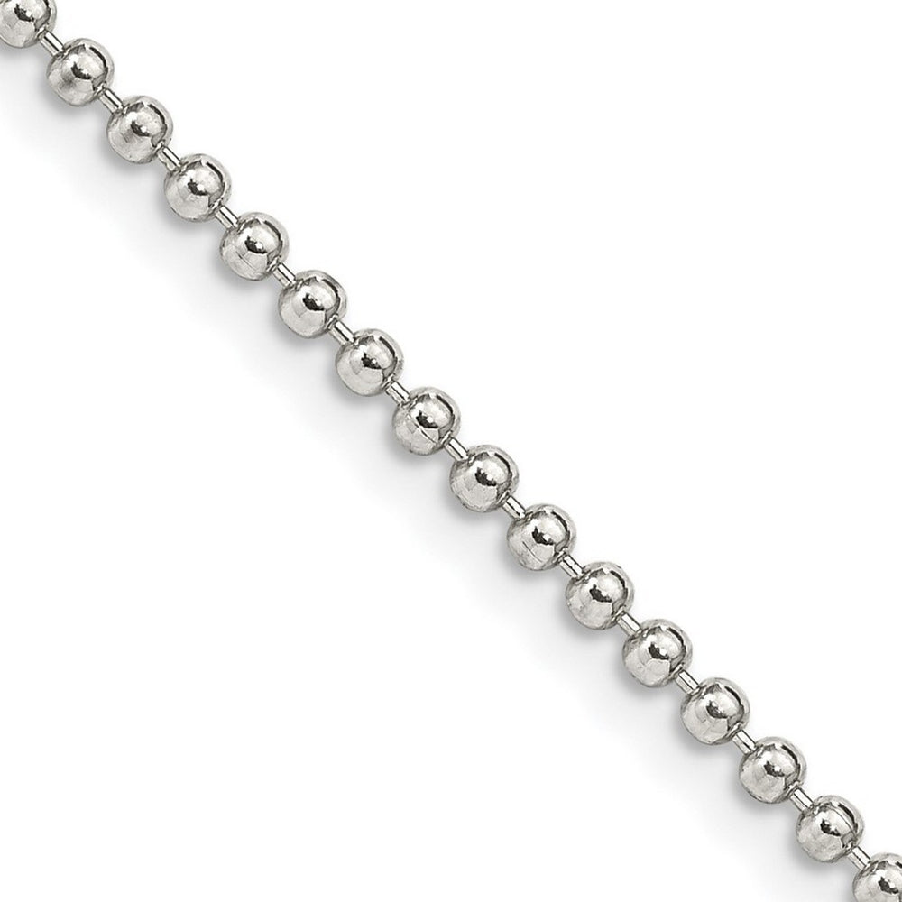 Curata 925 Sterling Silver 2mm Beaded Necklace Options: 16 18 20 24