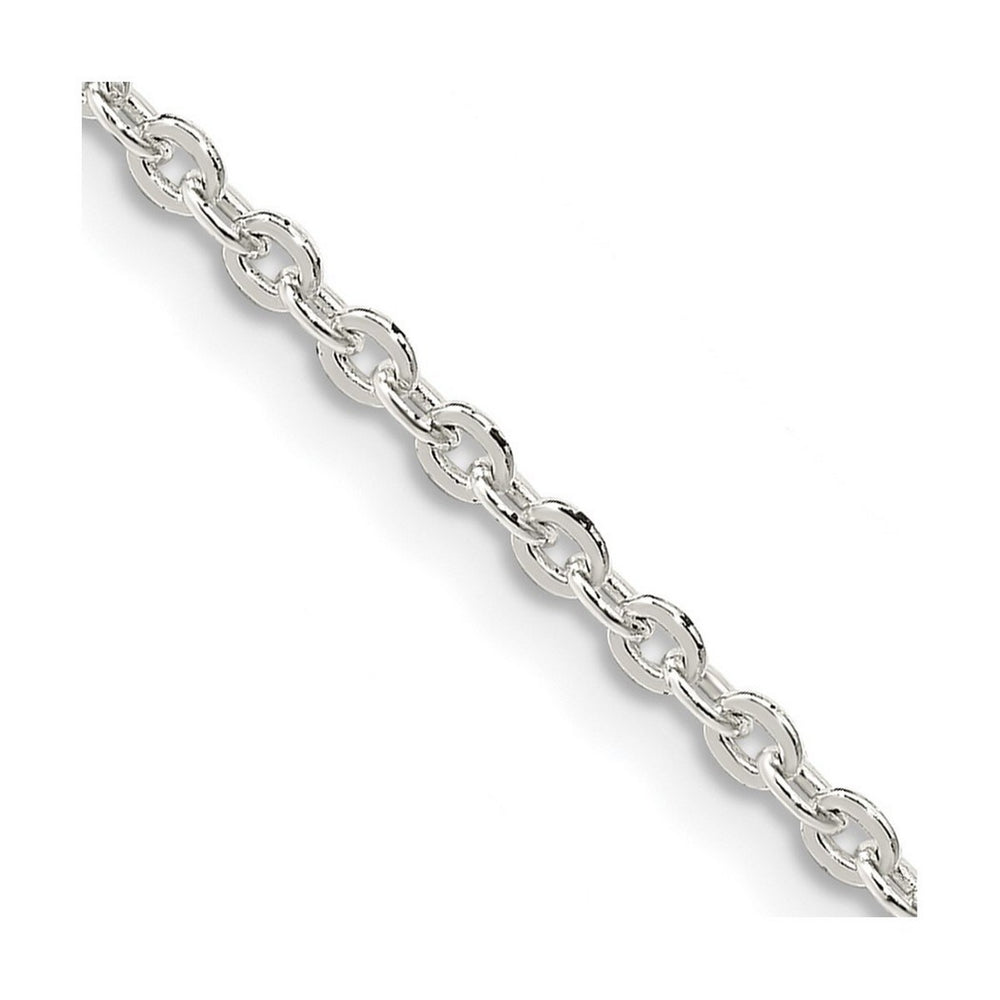 Curata 925 Sterling Silver 2mm Flat Cable Chain Necklace Options: 16 18 20 22 24