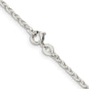 Curata 925 Sterling Silver 2mm Flat Cable Chain Necklace Options: 16 18 20 22 24