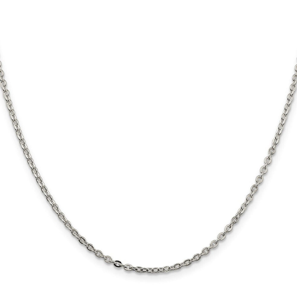 Curata 925 Sterling Silver 2mm Flat Cable Chain Necklace Options: 16 18 20 22 24