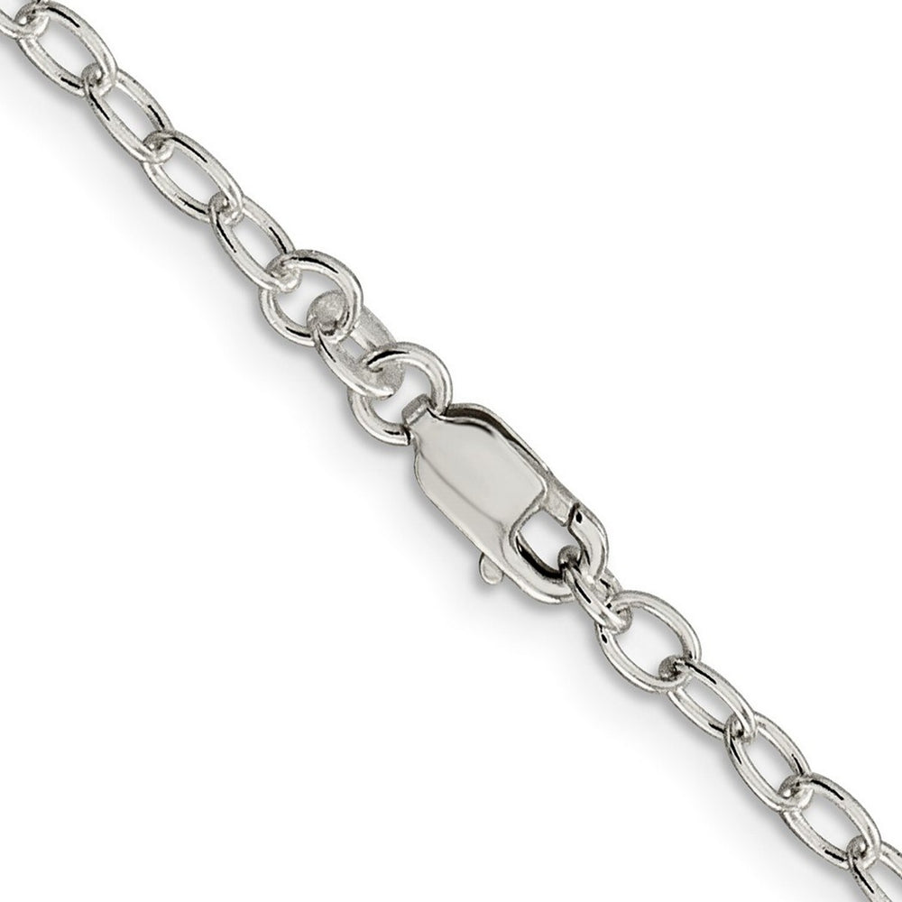 Curata 925 Sterling Silver 3.40mm Oval Cable Chain Necklace Options: 16 18 20 22 24 26 28 30