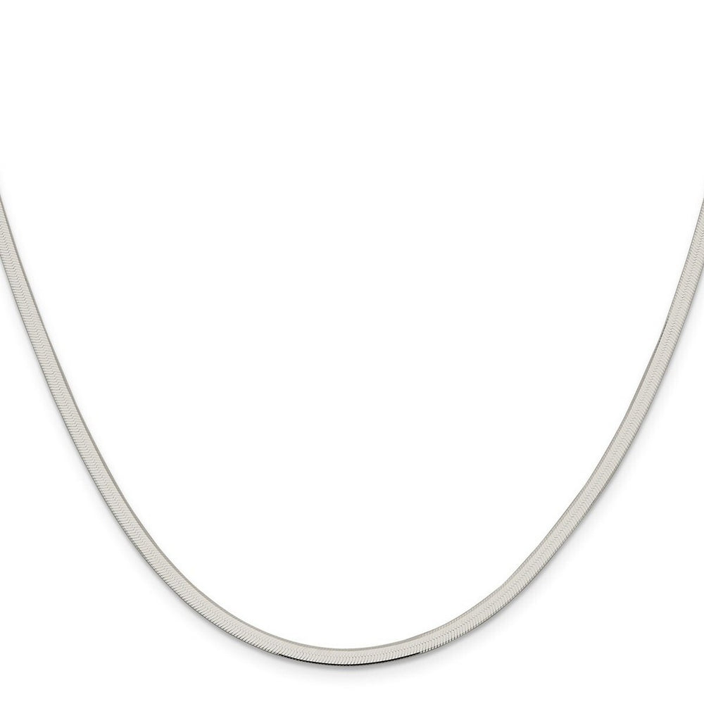 Curata 925 Sterling Silver 3mm Magic Herringbone Chain Necklace Options: 16 18 20