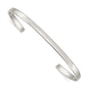 Curata 925 Sterling Silver 3mm Thin Polished Bar Cuff Bangle Bracelet