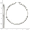 Curata 925 Sterling Silver 55x57mm Round Hoop Earrings