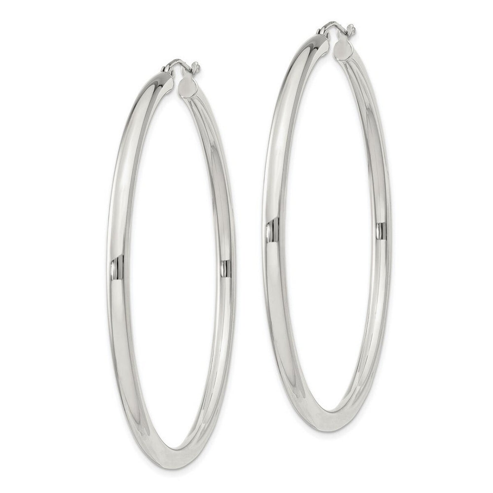 Curata 925 Sterling Silver 55x57mm Round Hoop Earrings