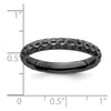 Curata 925 Sterling Silver 5mm Black Hammered Band Ring