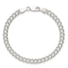 Curata 925 Sterling Silver 5mm Double Link Charm Bracelet Options: 5.5" 7" 8" 8.25"