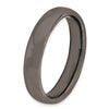 Curata 925 Sterling Silver 6mm Black Plated Polished Flat Band Ring