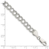 Curata 925 Sterling Silver 6mm Double Link Charm Bracelet Options: 5.5" 7" 8" 8.25"