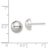 Curata 925 Sterling Silver 8x8mm Polished Button Post Earrings