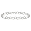 Curata 925 Sterling Silver 9" or 10" 7mm Fancy Heart Link Anklet for Women