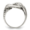 Curata 925 Sterling Silver Antiqued Rope Knot Ring