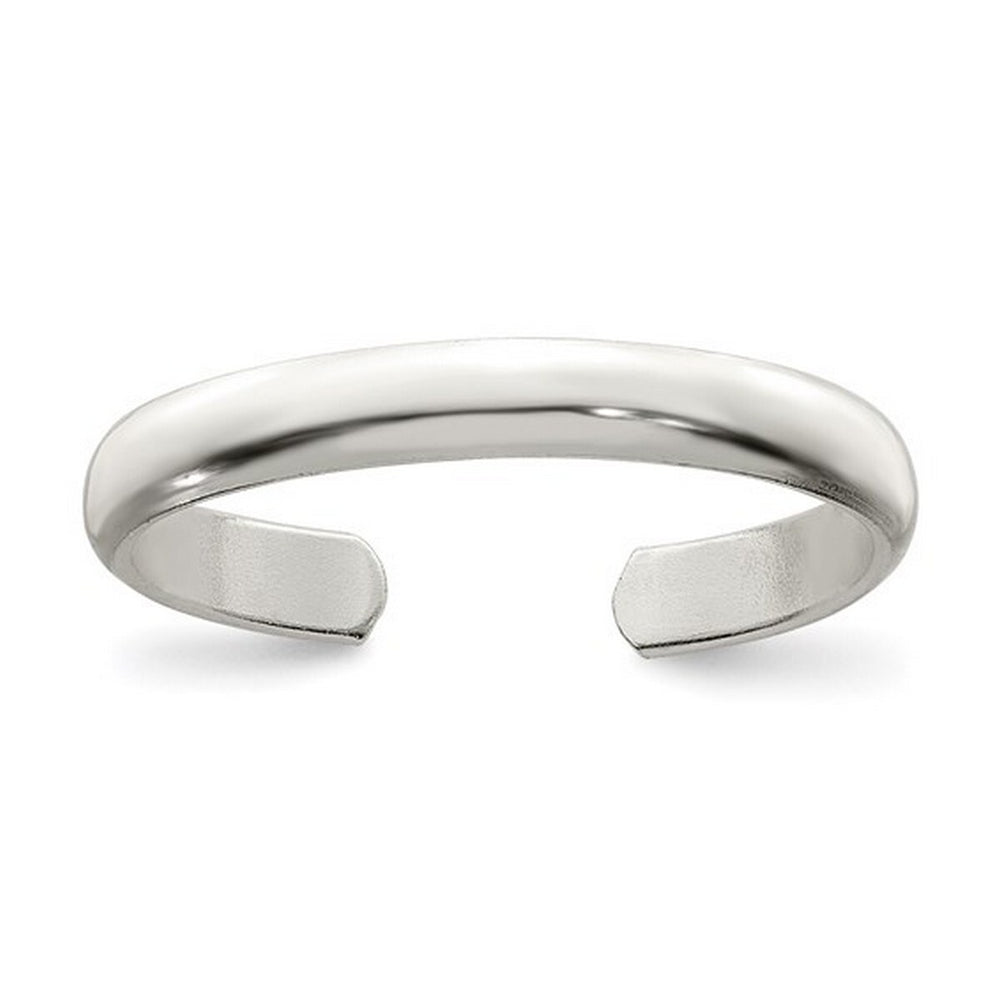 Curata 925 Sterling Silver Classic 3mm Polished Band Adjustable Toe Ring