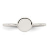 Curata 925 Sterling Silver Engravable Polished Flat Circle Ring