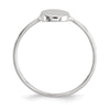 Curata 925 Sterling Silver Engravable Polished Flat Circle Ring